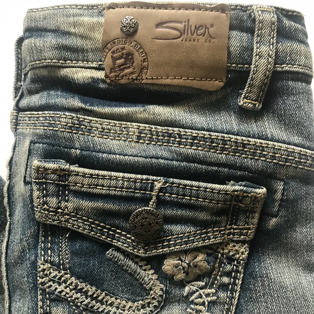 Silver Bootleg Jeans Tammy Girls Size 12